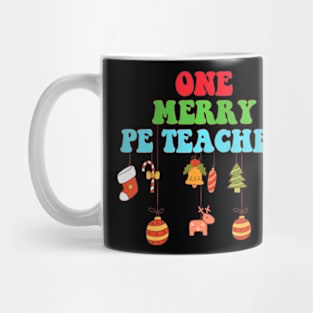 Groovy One Merry Pe Teacher Christmas Teacher Mug
